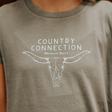 COUNTRY CONNECTION LONGHORN SHORT SLEEVE TEE - CCLONGHORNTEE