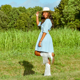 DINGO WOMEN'S GYPSY WHITE FRINGE WESTERN BOOTS - DI737