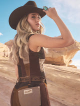 WRANGLER X LAINEY WILSON PATCHWORK BELL BOTTOMS-112370628