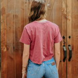 COUNTRY CONNECTION LONGHORN SHORT SLEEVE CROP TEE - CCLONGHORNTEECROP