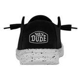 HEY DUDE WOMEN'S WENDY SLUB CANVAS BLACK - 40063001