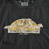 COUNTRY CONNECTION 4 HORSE T-SHIRT (CROP) - CC4HORSETEECR
