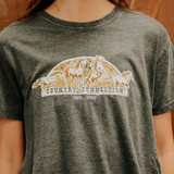 COUNTRY CONNECTION 4 HORSE T-SHIRT (CROP) - CC4HORSETEECR