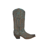 CORRAL WOMEN’S EMBROIDERYTURQUOISE SNIP TOE GOAT WESTERN BOOT - Z5345