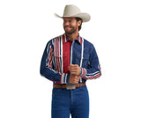 WRANGLER MEN'S VINTAGE-INSPIRED BRUSHPOPPER WESTERN SNAP WORKSHIRT - 112375916