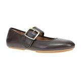 DANSKO WOMEN'S MATILDA CHOCOLATE LEATHER FLATS - 5708060300