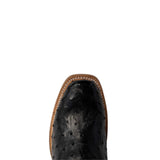 R. WATSON WOMEN'S BLACK FULL OSTRICH WESTERN BOOT - RWL4313-1