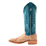 R. WATSON WOMEN'S SAND BRUCIATO FULL QUILL OSTRICH WESTERN BOOT - RWL4302-2