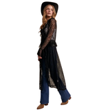 LISTICLE WOMEN'S SHEER LACE RUFFLE DUSTER - LJ0259