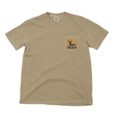 OLD ROW KHAKI SMOKING BUCK POCKET TEE - WROW4035