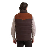 WRANGLER MEN'S CORDUROY YOKE PUFFER VEST - 112381922