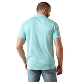 ARIAT MEN'S JACQUARD PRINTED FITTED POLO - 10071098