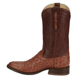 TONY LAMA MEN'S ZONY COGNAC FULL QUILL OSTRICH WESTERN BOOT - DR5356