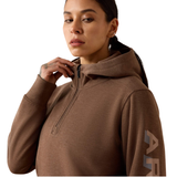 ARIAT WOMEN'S REBAR LIGHTWEIGHT LOGO 1/2 ZIP HOODIE - 10082241