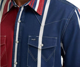 WRANGLER MEN'S VINTAGE-INSPIRED BRUSHPOPPER WESTERN SNAP WORKSHIRT - 112375916