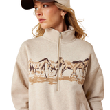ARIAT WOMEN'S RUNNING WILD 1/2 ZIP SWEATSHIRT - 10079255