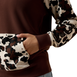 ARIAT WOMEN'S LOGO COW PRINTED HOODIE - 10079635