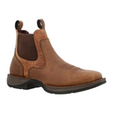 DURANGO MEN'S BROWN PULL-ON RED DIRT REBEL SQUARE TOE WESTERN BOOT - DDB0460