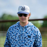 HOOEY "DECOY" HAT WHITE WITH NAVY BLUE LOGO - 6030T