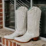 CORRAL WOMEN'S BONE CRYSTAL EMBROIDERY WESTERN BOOTS - Z5123