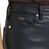 WRANGLER WOMEN'S LAINEY WILSON FAUX LEATHER FLARE PANTS - 112385583