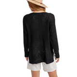 BLUIVY WOMEN'S REVERSE SEAM LOOSE FIT SWEATER - W00425
