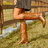 DINGO WOMEN'S BELLONA WESTERN BOOT - DI216BRN