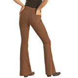 ROCK & ROLL BY PANHANDLE WOMEN'S REVERSIBLE HIGH RISE EXTRA STRETCH FLARE JEANS - BW6PD02231