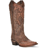 CIRCLE G BY CORRAL WOMEN'S CHOCOLATE COGNAC WINGTIP WESTERN BOOTS - L6031