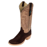 R.Watson Women's Chocolate Roughout Western Boot - RWL7300-1