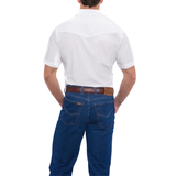 ELY CATTLEMAN MEN'S SHORT SLEEVE SOLID WESTERN SNAP SHIRT - 15201605
