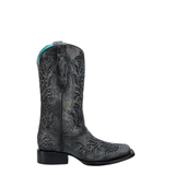 CORRAL WOMAN'S WHITE GLITTER INLAY AND EMBROIDERY WESTERN BOOTS - A4878