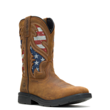 WOLVERINE MEN’S RANCHER FLAG STEEL-TOE WELLINGTON WORK BOOT - W241181