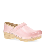 DANSKO WOMEN’S PINK MILLED BURNISHED LEATHER PROFESSIONAL CLOGS - 306331421
