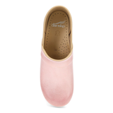 DANSKO WOMEN’S PINK MILLED BURNISHED LEATHER PROFESSIONAL CLOGS - 306331421