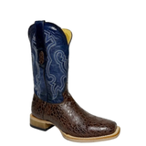 COWTOWN MEN’S SEA TURTLE PRINT LEATHER WESTERN BOOT - Q6044