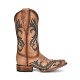 CORRAL WOMEN’S OVERLAY EMBROIDERY STUDS WESTERN BOOT - L2052