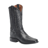 JUSTIN MEN’S REPOSADO 12” BLACK LIZARD SQUARE TOE WESTERN BOOT - GR5331