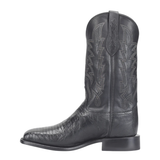 JUSTIN MEN’S REPOSADO 12” BLACK LIZARD SQUARE TOE WESTERN BOOT - GR5331