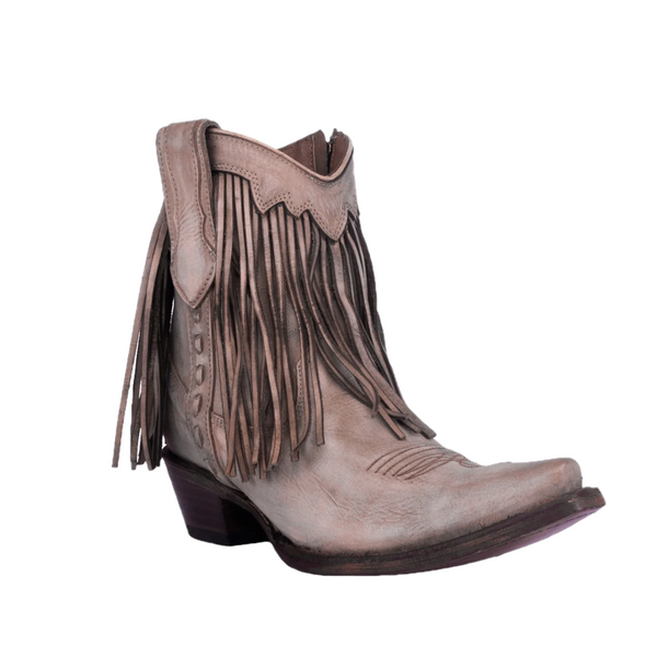 CIRCLE G WOMEN'S SAND FRINGE ANKLE WESTERN BOOTS - L6071