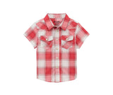 WRANGLER BOYS SHORT SLEEVE WESTERN SNAP SHIRT - 112378881