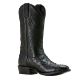 ARIAT MEN'S VESPER BLACK FULL QUILL OSTRICH WESTERN BOOT - 10058160