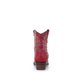 CIRCLE G BY CORRAL WOMAN'S RED EMBROIDERY ANKLE WESTERN BOOTS - L5704