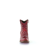 CIRCLE G BY CORRAL WOMAN'S RED EMBROIDERY ANKLE WESTERN BOOTS - L5704