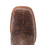 R. WATSON MEN'S COGNAC RING LIZARD WESTERN BOOT - RW7901-2