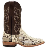 COWTOWN MEN'S SQUARE TOE PYTHON EXOTIC WESTERN BOOT - Q818