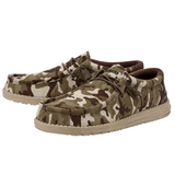HEY DUDE KID'S WALLY YOUTH CAMO FLAG SLIP ON SHOES - 130137037