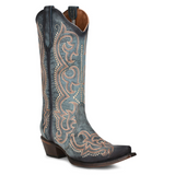 CIRCLE G BY CORRAL WOMEN'S BLUE JEAN EMBROIDERY WESTERN BOOTS - L5869
