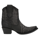CIRCLE G BY CORRAL WOMEN'S BLACK EMBROIDERY & ZIPPER ANKLE WESTERN BOOTS - L5701