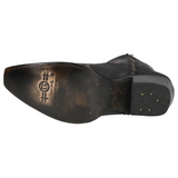 CIRCLE G BY CORRAL WOMEN'S BLACK EMBROIDERY & ZIPPER ANKLE WESTERN BOOTS - L5701